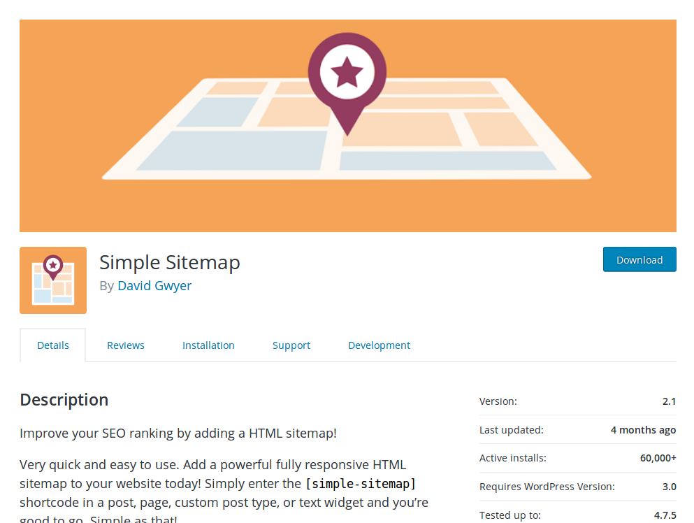 seo. simple sitemap plugin